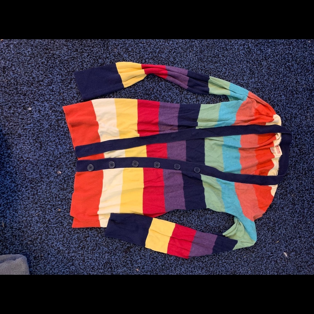Rainbow cardigan,